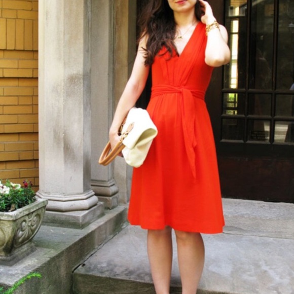 J crew orange dress Clearance